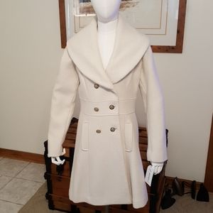 NWT Jessica Simpson Off White Wool Coat M